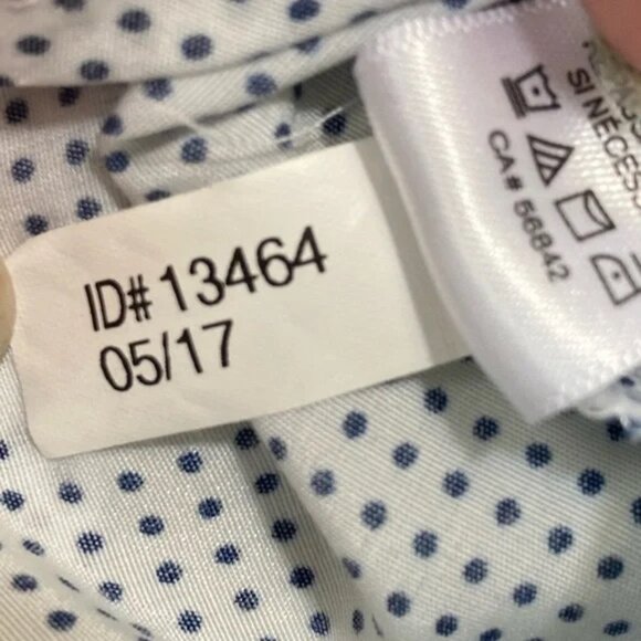 Express Black and White Pin Dot Women's Button Down Shirt - Picture 8 of 8